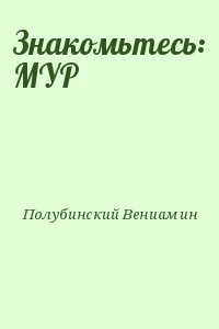 Знакомьтесь: МУР